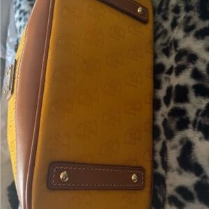 Brown and Yellow Designer Women's Bag